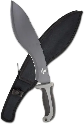 Miniatura 10 de Snake Eye Machete with Heavy Duty Construction-Ergonomic Non-Slip Handle and Belt Sheath for Gardening, Land-Management, Bushcraft, Hunting and