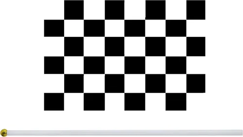 Miniatura 3 de Banderín de bandera a cuadros de carreras, paquete de 50, blanco y negro, decoraciones para fiestas de autos de carreras y eventos deportivos