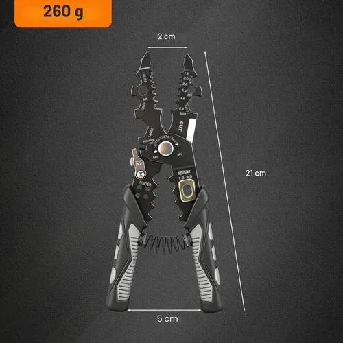 Miniatura 6 de Herramienta pelacables mejorada 2026, crimpadora de corte multifuncional 25 en 1 y llave de perno de tuerca, cables de 16 AWG a 3 AWG, pelacables