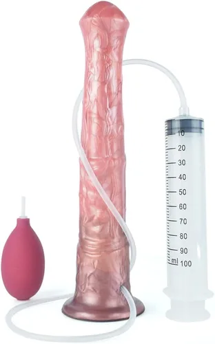 Consolador anal para chorros con ventosa, eyaculación del pene de silicona, juguetes sexuales para mujeres y parejas