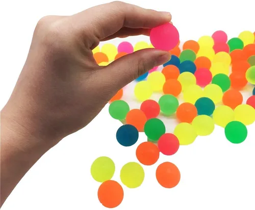 Miniatura 5 de Mydio Paquete de 100 bolas rebotantes, colores surtidos, bolas de rebote de color sólido para jugar y premiar a los niños