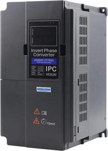 Miniatura 11 de Mollom 0.75KW 220V Convertidor de fase inversa monofásico a trifásico-1HP 3.8A entrada/salida IPC para motor 3PH