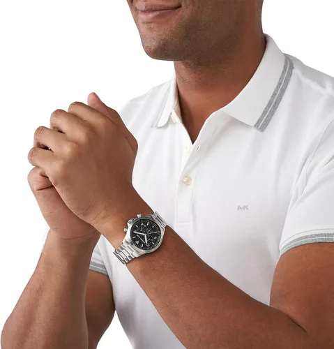 Miniatura 5 de Michael Kors Reloj cronógrafo de acero inoxidable Gage Reloj de silicona con cronógrafo de calibre