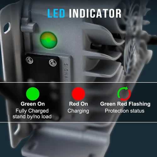 Miniatura 5 de Cargador de batería a bordo de litio de 43.8 V 20 A para batería LiFePO4 de 36 V (38.4 V) 12S, cargador inteligente impermeable IP67 para carrito