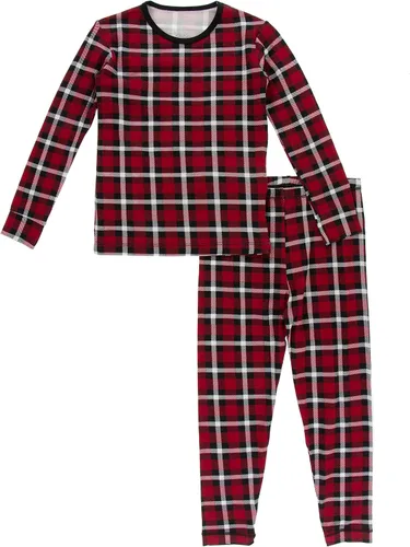 Miniatura 22 de KicKee Pants Conjunto de pijama de manga larga con estampado de piezas