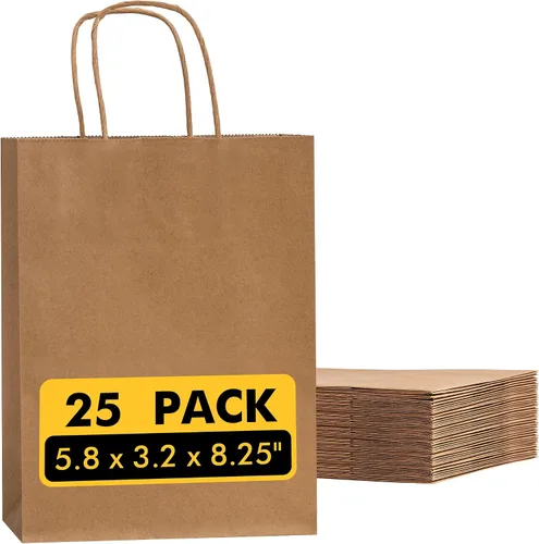 Miniatura 17 de RACETOP Bolsas de Papel Marrón Grandes con Asas al Por Mayor 100 Piezas 16x6x12 Pulgadas Bolsas de Regalo al Por Mayor, Bolsas de Papel Kraft Marrón