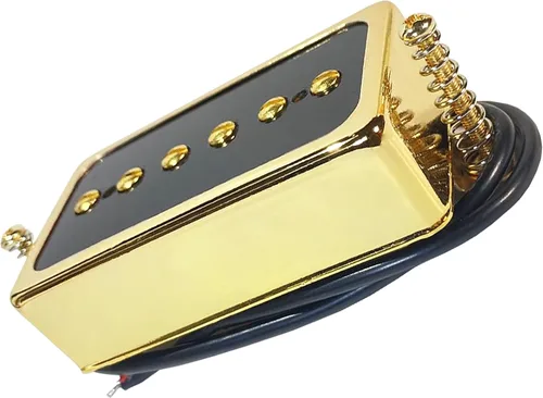 Miniatura 12 de Juego de pastillas de tono P90 LAMSAM, pastillas de cuello de bobina única tamaño humbucker y pastilla de puente con imanes de goma cargados, como
