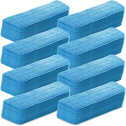 40 paquetes de almohadillas de microfibra para fregona, lavables a máquina, reemplazo de cabezal plano de limpieza, reutilizables, almohadillas