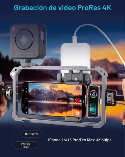 Miniatura 3 de TWOPAN - SSD portátil magnético para iPhone para grabación de video ProRes 4K 60fps, 1TB de almacenamiento externo super para iPhone 17/16 Pro/Pro