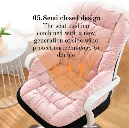 Miniatura 5 de Cojín para silla de escritorio con respaldo alto, almohadilla de asiento para silla de oficina con parte inferior antideslizante para oficina