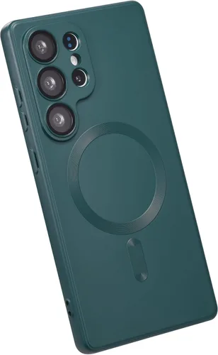 Miniatura 61 de Funda magnética para Samsung Galaxy S22 Ultra, silicona suave, delgada, antiarañazos, con protección de cámara, compatible con MagSafe, color negro