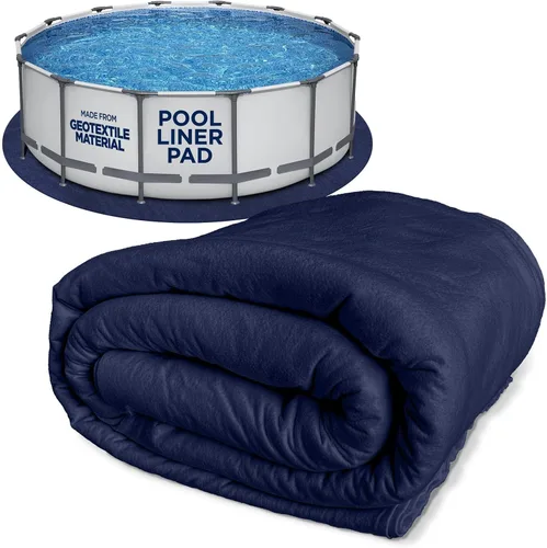 Miniatura 11 de Shop Square Almohadilla ovalada de revestimiento de piscina de 10 pies por 15 pies para piscinas sobre el suelo, acolchado debajo de la piscina