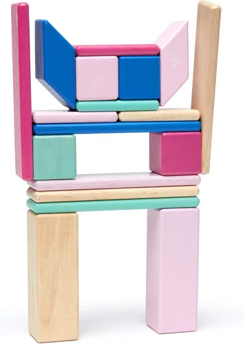 Miniatura 11 de Conjunto de 24 bloques magnéticos de madera de Tegu, talla única , Blossom