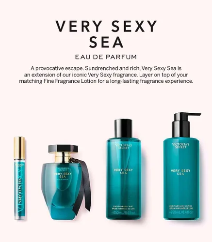 Miniatura 5 de Victoria's Secret Very Sexy Sea Eau de Parfum, notas de bergamota italiana, flor de neroli y cedro bañado por el sol, perfumes para mujer (1.7 oz)