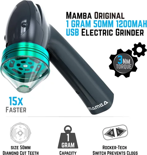 Miniatura 2 de Mamba Molinillos eléctricos - Molinillo de especias y hierbas recargable por USB, molinillo de metal portátil de 0.04 oz para hierbas, molinillo