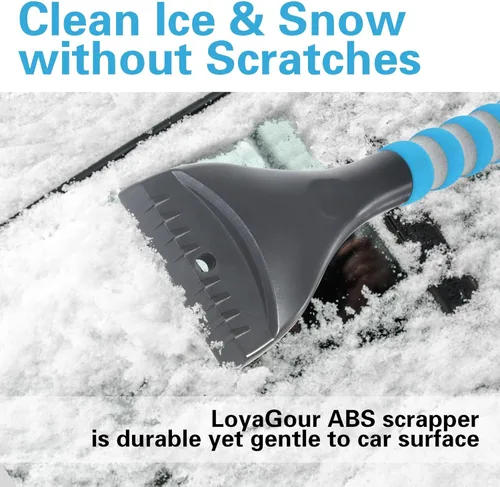 Miniatura 6 de Cepillo de nieve y rascador de hielo para parabrisas de automóvil, descongelador de ventana de 26.4 pulgadas para automóvil, SUV y camión