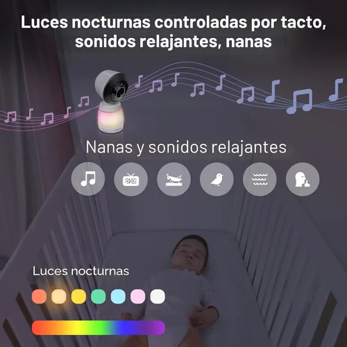 Miniatura 9 de VTech Smart WiFi Baby Monitor, 2 cámaras para gemelos y dos habitaciones – Pantalla dividida de 7 pulgadas, sensor 2K, visión gran angular
