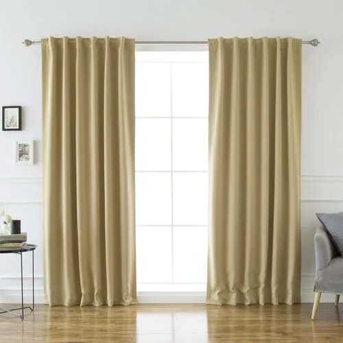 Miniatura 27 de Best Home Fashion Cortinas opacas con aislamiento térmico, pestaña trasera, bolsillo para barra, color gris, 52 pulgadas de ancho x 126 pulgadas