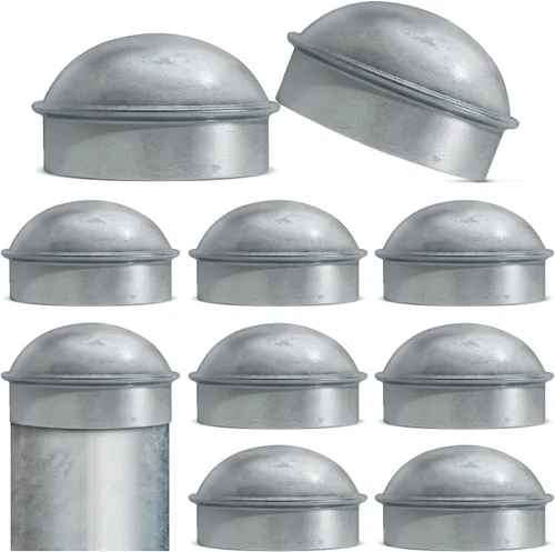 Miniatura 21 de VIVIDA Tapas de poste de enlace de cadena de 4 pulgadas, tapas de poste de valla galvanizadas, para tubo de 4 pulgadas de diámetro exterior, piezas