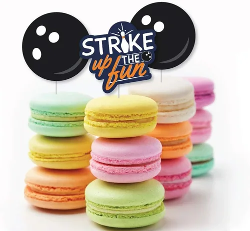 Miniatura 3 de Big Dot of Happiness Strike Up The Fun - Bolos - Recortes para fiesta de cumpleaños o baby shower, 24