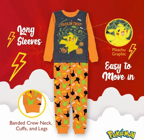 Miniatura 4 de Pokemon Boys' Big Snug-fit Halloween Pajamas