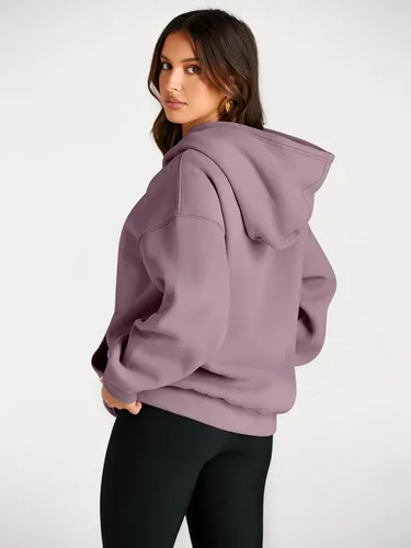 Miniatura 260 de Trendy Queen - Sudaderas extragrandes con capucha para mujer, suéteres de manga larga, sin botones, de vellón, de otoño, ropa de invierno