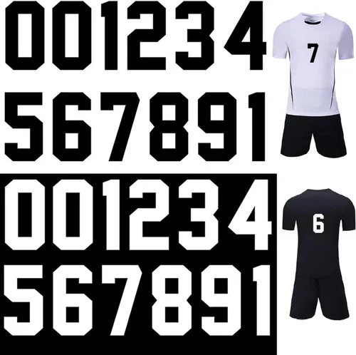 Miniatura 5 de 22 piezas de 8 pulgadas para planchar con números de transferencia de calor, de 0 a 9, camiseta deportiva (blanco, 8 pulgadas)