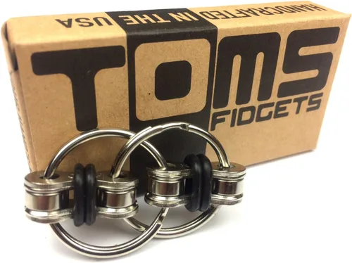 Miniatura 4 de Tom's Fidgets Juguete Fidget de Cadena Flippy Original - Perfecto para TDAH, Ansiedad y Autismo - Reductor de Estrés Fidget de Cadena de Bicicleta
