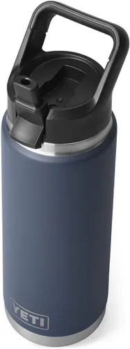 Miniatura 13 de YETI Rambler - Botella de acero inoxidable aislada al vacío con tapa y popote, 26 onzas, color negro