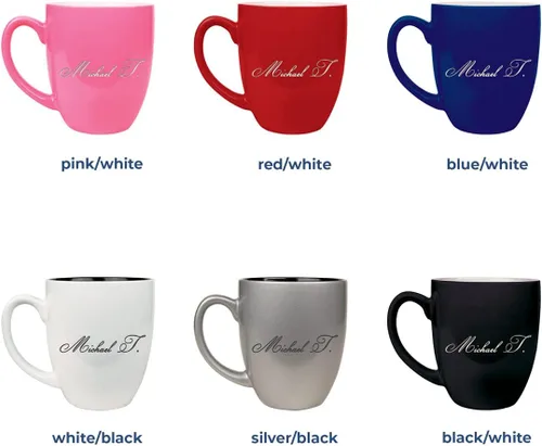 Miniatura 4 de Sofia's Findings Taza de café personalizada de cerámica Bistro de 16 onzas - Taza de café personalizada