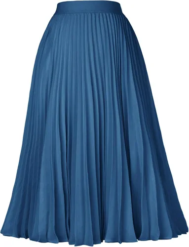 Miniatura 157 de GRACE KARIN - Falda plisada de gasa para mujer, con cintura alta y elástica, vuelo, corte acampanado y longitud por debajo de la rodilla