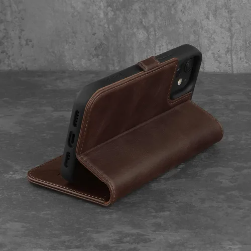 Miniatura 3 de TORRO Funda de cuero compatible con iPhone 12 / iPhone 12 Pro - Funda de piel auténtica tipo cartera con tarjetero y función de soporte