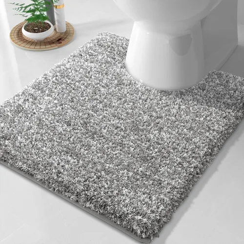 Miniatura 133 de Yimobra Alfombra de baño de felpa esponjosa, súper lanuda suave, cómoda, antideslizante, absorbente de agua, alfombra de baño de microfibra que se