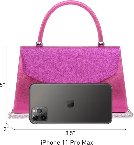 Miniatura 15 de Dasein Bolso de noche para mujer, embragues de fiesta, bolsos de boda, cóctel, baile de graduación, bolsos con purpurina esmerilada