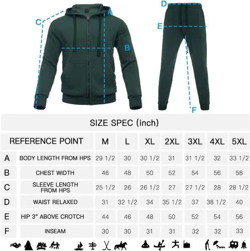 Miniatura 7 de Zusmen Chándal para hombre, chamarras y pantalones de 2 piezas