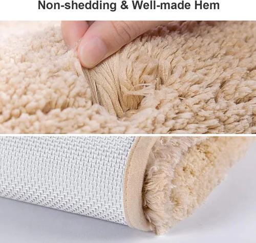 Miniatura 4 de VANZAVANZU Alfombras de inodoro para baño en forma de U, alfombras de baño de contorno para baño, antideslizantes, extra suaves, absorbentes