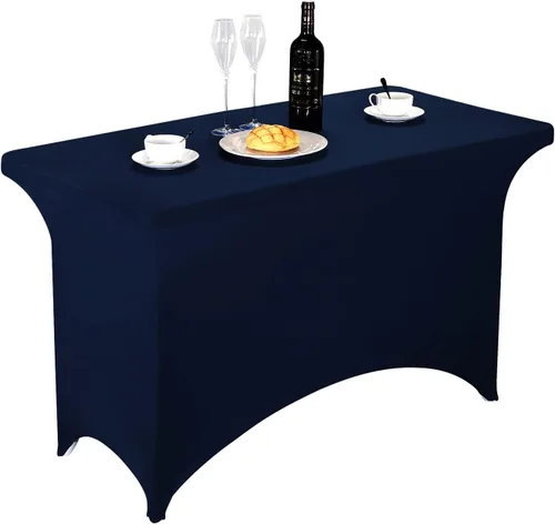 Miniatura 98 de FORLIFE - Funda de mesa de elastano, mantel ajustado de 4 pies para mesas rectangulares, funda elástica para patio, universal para bodas, banquetes