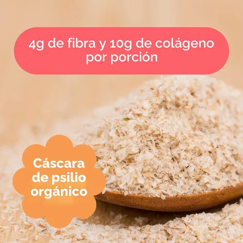 Miniatura 4 de Bellway Polvo súper fibra + colágeno, polvo de cáscara de psyllium sin azúcar con péptidos de colágeno y ácido hialurónico para la salud digestiva