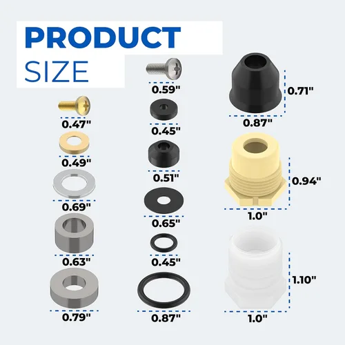Miniatura 4 de Kit de reparación de hidrantes de pared Kit de reparación de grifos 500 400 300 Series Accesorios de piezas Interruptor de vacío a presión Grifo al