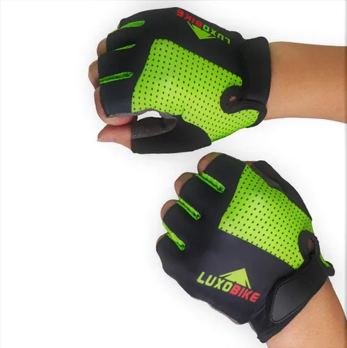 Miniatura 5 de LuxoBike - Guantes de ciclismo, guantes de bicicleta de montaña, guantes de bicicleta Antideslizante, absorción de golpes, acolchado, transpirable
