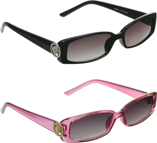 Miniatura 18 de proSPORT Lentes de sol de lectura con lentes completos, lentes tintados, para mujer, con emblema de medusa, emblema de medusa, color dorado