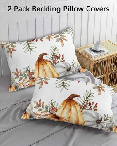 Miniatura 3 de Fundas de almohada de Acción de Gracias, tamaño Queen, 2 paquetes de fundas de almohada suaves para sofá, sofá de cuerpo largo, funda de cojín