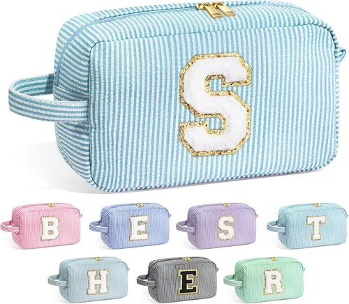 Miniatura 9 de Bolsa de Maquillaje con Inicial YOOLIFE - Regalos de Cumpleaños para Mujeres, Niñas, Mamá, Hija, Amigas, Hermana, Maestra, Regalos de Propuesta