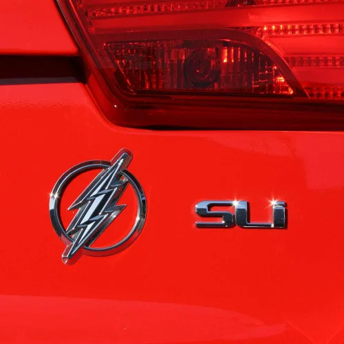 Miniatura 4 de Fan Emblems The Flash 3D Car Badge - Logotipo clásico (cromo)