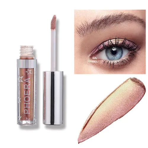Miniatura 15 de Sombra de ojos líquida, resistente al agua, brillo brillante, fácil de usar, delineador de ojos de larga duración, lápiz de ojos, cosméticos de Crema