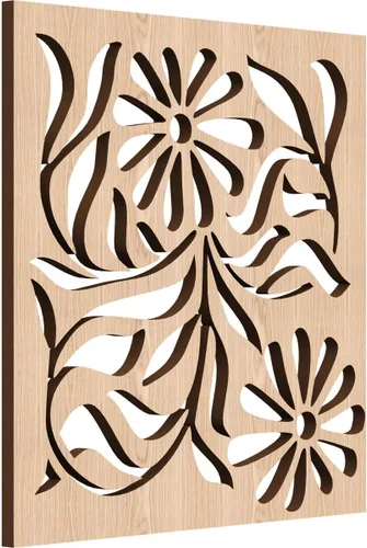 Miniatura 13 de Barryton - Paneles decorativos de madera con calado, extra pequeños, 7 3/8 pulgadas de ancho x 7 3/8 pulgadas de alto x 1/4 pulgadas de alto, roble