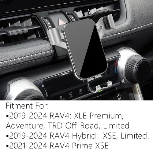 Miniatura 2 de LUNQIN - Soporte de teléfono para automóvil para Toyota RAV4 XLE Premium Adventure TRD Off-Road Limited 2019-2025 y RAV4 Hybrid XSE Limited