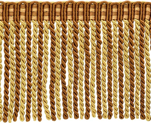 Miniatura 7 de DÉCOPRO Colección Noblesse de 6 pulgadas de largo con borde de flecos de lingote con cabecera de punto elegante (estilo # DB6), color burdeos