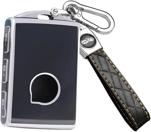 Funda para llavero compatible con Volvo XC40 XC60 XC90 S90 V90 2019 2021 2022 2023 Funda para llave de TPU inteligente sin llave para Volvo
