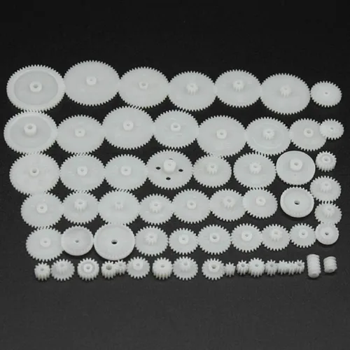 Miniatura 2 de 58pcs módulo de engranajes de plástico 0.5 para DC Motor DIY Modelo Juguetes